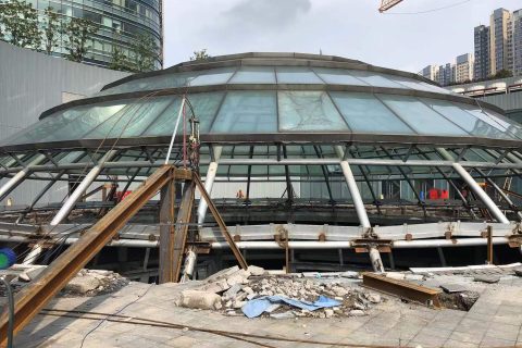 长沙北辰大型钢结构改造应力应变监测